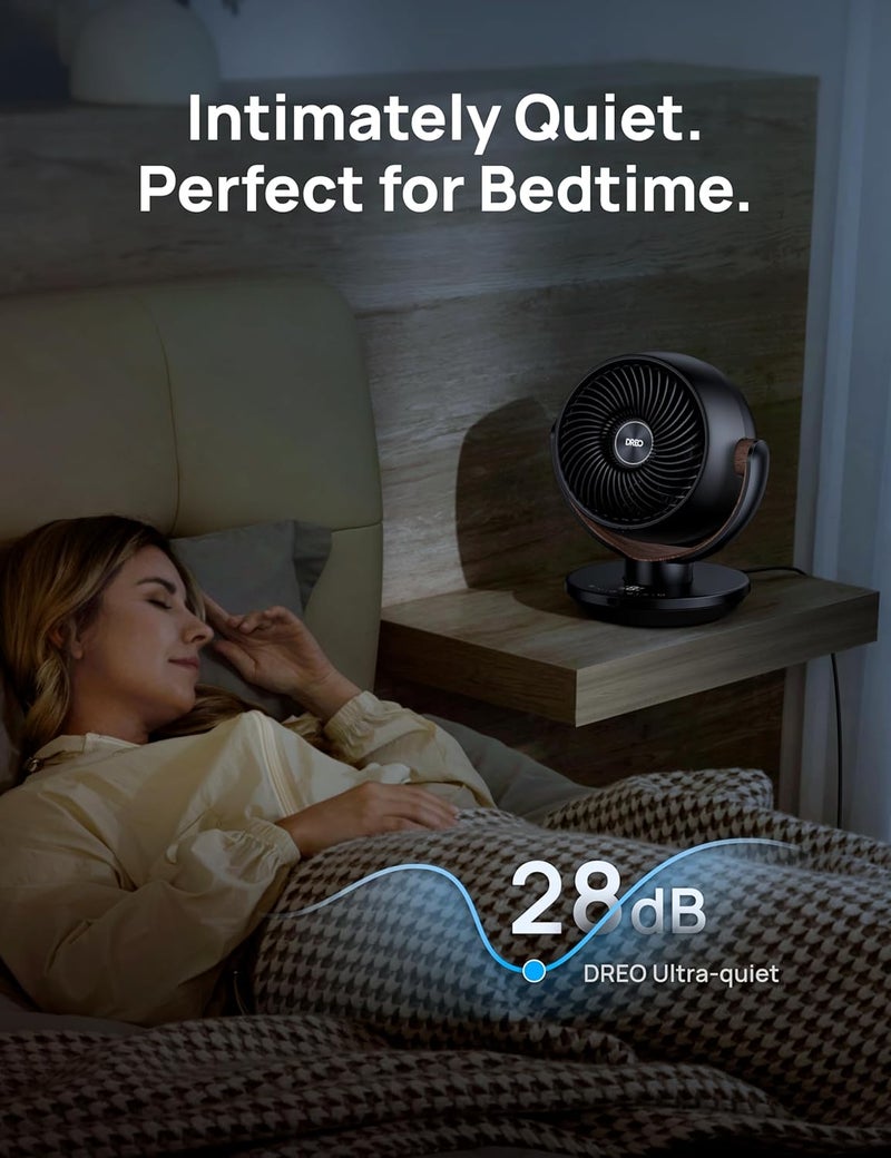 Dreo Fan for Bedroom, Desk Air Circulator Fan with Remote, 11 Inch Table Fans for Whole Room, 60ft Powerful Airflow, 120° Vertical Manual +90° Oscillating, 4 Speeds, 8H Timer, Quiet Fan, Home - Image 5